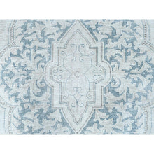 Load image into Gallery viewer, 8&#39;3&quot;x11&#39;1&quot; Hand Knotted, Ivory, Vintage, Persian Kerman, Distressed Look, Worn Wool, Shaved Down, Oriental Rug FWR370248