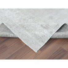 Load image into Gallery viewer, 7&#39;6&quot;x12&#39;10&quot; Beige, Vintage Persian Kerman, Distressed Look, Worn Wool, Sheared Low, Hand Knotted, Oriental Rug FWR370344