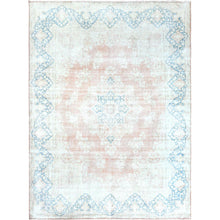 Load image into Gallery viewer, 10&#39;1&quot;x14&#39;2&quot; Hand Knotted, Almond Brown, Vintage Persian Kerman, Distressed Look, Worn Wool, Cropped Thin, Oriental Rug FWR370350