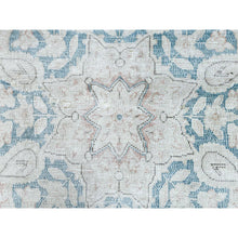 Load image into Gallery viewer, 10&#39;1&quot;x14&#39;2&quot; Hand Knotted, Almond Brown, Vintage Persian Kerman, Distressed Look, Worn Wool, Cropped Thin, Oriental Rug FWR370350