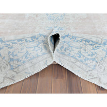 Load image into Gallery viewer, 9&#39;8&quot;x12&#39;9&quot; Faded Champagne, Vintage Persian Kerman, Distressed Look, Worn Wool, Cropped Thin, Hand Knotted, Oriental Rug FWR370368