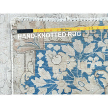 Load image into Gallery viewer, 9&#39;8&quot;x12&#39;9&quot; Faded Champagne, Vintage Persian Kerman, Distressed Look, Worn Wool, Cropped Thin, Hand Knotted, Oriental Rug FWR370368