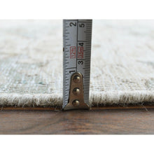 Load image into Gallery viewer, 8&#39;8&quot;x12&#39; Cropped Thin, Hand Knotted, Ivory, Vintage Persian Kerman, Distressed Look, Worn Wool, Oriental Rug FWR370404