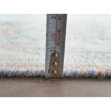 Load image into Gallery viewer, 9&#39;9&quot;x13&#39;3&quot; Distressed Look, Worn Wool, Shaved Down, Hand Knotted, Soft Pink, Vintage Persian Kerman, Oriental Rug FWR370410