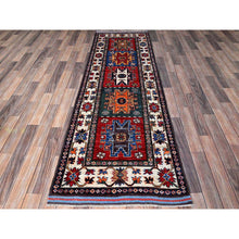 Load image into Gallery viewer, 2&#39;8&quot;x7&#39;7&quot; Imperial Red, Colorful Afghan Ersari with Turkish Knot, Caucasian Design Revival, Vegetable Dyes, Densely Woven, Hand Knotted, Soft Wool, Runner, Oriental Rug Sh617 FWR3702