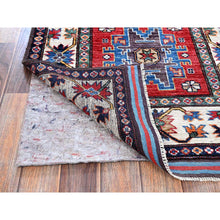 Load image into Gallery viewer, 2&#39;8&quot;x7&#39;7&quot; Imperial Red, Colorful Afghan Ersari with Turkish Knot, Caucasian Design Revival, Vegetable Dyes, Densely Woven, Hand Knotted, Soft Wool, Runner, Oriental Rug Sh617 FWR3702