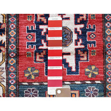 Load image into Gallery viewer, 2&#39;8&quot;x7&#39;7&quot; Imperial Red, Colorful Afghan Ersari with Turkish Knot, Caucasian Design Revival, Vegetable Dyes, Densely Woven, Hand Knotted, Soft Wool, Runner, Oriental Rug Sh617 FWR3702