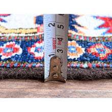 Load image into Gallery viewer, 2&#39;8&quot;x7&#39;7&quot; Imperial Red, Colorful Afghan Ersari With Turkish Knot, Caucasian Design Revival, Vegetable Dyes, Densely Woven, Hand Knotted, Soft Wool, Runner, Oriental Rug FWR3702