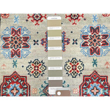 Load image into Gallery viewer, 2&#39;10&quot;x19&#39;4&quot; Hand Knotted, Taupe, Caucasian Design, Afghan Special Kazak With All Over Design, Pure Wool, Oriental Xl Runner Rug FWR370962