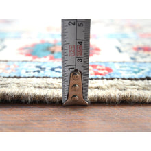 Load image into Gallery viewer, 2&#39;10&quot;x19&#39;4&quot; Hand Knotted, Taupe, Caucasian Design, Afghan Special Kazak With All Over Design, Pure Wool, Oriental Xl Runner Rug FWR370962