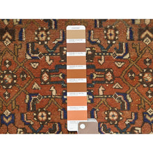 Load image into Gallery viewer, 3&#39;7&quot;x9&#39;10&quot; Chocolate Brown, Vintage Persian Bakhtiar Cropped Thin Distressed Look, Worn Wool Hand Knotted, Wide Runner Oriental Rug FWR371148