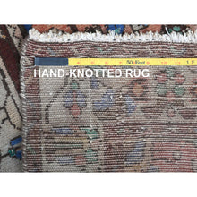 Load image into Gallery viewer, 3&#39;x10&#39; Bayern Blue, Heriz All Over Design, Aryana Collection, Vegetable Dyes, Soft Pile, High Mountain Wool, Hand Knotted, Densely Woven, Runner, Oriental Rug FWR6702