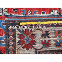 Load image into Gallery viewer, 2&#39;10&quot;x9&#39;8&quot; Crimson Red, Colorful Afghan Ersari with Turkish Knot, Caucasian Design Revival, Vegetable Dyes, Hand Knotted, Soft Wool, Densely Woven, Runner, Oriental Rug FWR3708