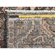 Load image into Gallery viewer, 5&#39;7&quot;x8&#39;5&quot; Chocolate Brown, Worn Wool Hand Knotted Vintage Persian Bakhtiar With Garden Patch Design, Sheared Low Distressed Look, Oriental Rug FWR371442