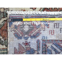 Load image into Gallery viewer, 5&#39;2&quot;x10&#39;6&quot; Maroon Red, New Persian with Deer Figurines, Pure Wool, Hand Knotted, Gallery Size Runner Oriental Rug FWR525144
