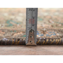 Load image into Gallery viewer, 5&#39;x9&#39;7&quot; Mocha Brown, Vintage Persian Bakhtiar Sheared Low, Distressed Look Worn Wool Hand Knotted, Wide Runner Oriental Rug FWR371526
