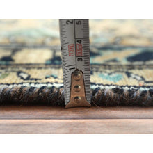 Load image into Gallery viewer, 3&#39;5&quot;x10&#39;1&quot; Vanilla Cream, Vintage Persian Lilahan Cropped Thin, Distressed Look Worn Wool Hand Knotted, Wide Runner Oriental Rug FWR371664