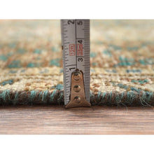 Load image into Gallery viewer, 4&#39;1&quot;x6&#39; Honey Brown, Hand Knotted Vintage Persian Shiraz Sheared Low, Distressed Look Worn Wool, Oriental Rug FWR371718