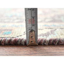 Load image into Gallery viewer, 8&#39;x10&#39;8&quot; Peach Color Distressed Look Vintage Persian Tabriz, Hand Knotted Worn Wool Sheared Low Shabby Chic Oriental Rug FWR371868