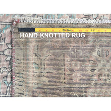 Load image into Gallery viewer, 8&#39;x10&#39;8&quot; Peach Color Distressed Look Vintage Persian Tabriz, Hand Knotted Worn Wool Sheared Low Shabby Chic Oriental Rug FWR371868