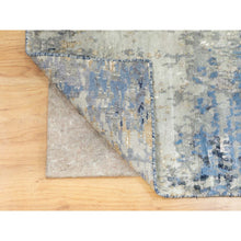 Load image into Gallery viewer, 4&#39;x11&#39;9&quot; Hand Knotted Abstract With Mosaic Design Wool And Silk Oriental Wide Runner Rug FWR372222