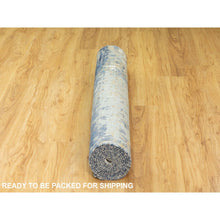 Load image into Gallery viewer, 4&#39;x11&#39;9&quot; Hand Knotted Abstract With Mosaic Design Wool And Silk Oriental Wide Runner Rug FWR372222