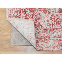 Load image into Gallery viewer, 3&#39;x5&#39; Wool And Pure Silk Pink Broken Persian Design Hand Knotted Oriental Rug FWR372258