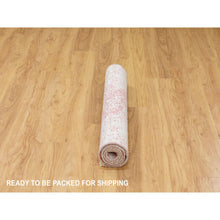 Load image into Gallery viewer, 3&#39;x5&#39; Wool And Pure Silk Pink Broken Persian Design Hand Knotted Oriental Rug FWR372258