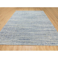 Load image into Gallery viewer, 9&#39;x11&#39;9&quot; Modern Blue Hand Loomed Variegated Textured Design Organic Wool Oriental Rug FWR372306