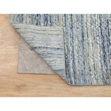 Load image into Gallery viewer, 9&#39;x11&#39;9&quot; Modern Blue Hand Loomed Variegated Textured Design Organic Wool Oriental Rug FWR372306