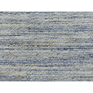 9'x11'9" Modern Blue Hand Loomed Variegated Textured Design Organic Wool Oriental Rug FWR372306
