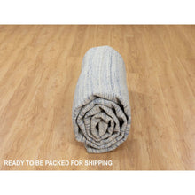 Load image into Gallery viewer, 9&#39;x11&#39;9&quot; Modern Blue Hand Loomed Variegated Textured Design Organic Wool Oriental Rug FWR372306