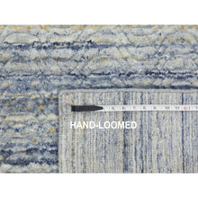 Load image into Gallery viewer, 9&#39;x11&#39;9&quot; Modern Blue Hand Loomed Variegated Textured Design Organic Wool Oriental Rug FWR372306