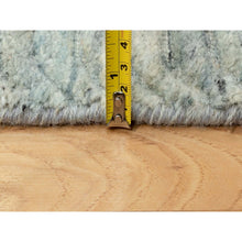 Load image into Gallery viewer, 11&#39;10&quot;x11&#39;10&quot; Seafoam Green Hand Loomed Variegated Textured Design Organic Wool Transitional Oriental Square Rug FWR372312