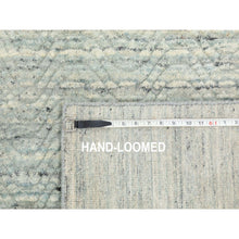 Load image into Gallery viewer, 11&#39;10&quot;x11&#39;10&quot; Seafoam Green Hand Loomed Variegated Textured Design Organic Wool Transitional Oriental Square Rug FWR372312