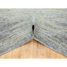 Load image into Gallery viewer, 6&#39;1&quot;x9&#39; Peacock Green, Organic Wool Hand Knotted Overdyed Old Persian Tabriz, Worn Down, Good Condition, Distressed Look and Sheared Low, Sides and Ends Professionally Cleaned and Secured, Cropped Thin Oriental Rug FWR516654