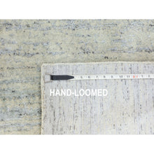 Load image into Gallery viewer, 6&#39;1&quot;x9&#39; Light Gray Jacquard Hand Loomed Modern Natural Wool And Plant Based Silk Oriental Rug FWR372336