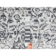 Load image into Gallery viewer, 8&#39;x10&#39;1&quot; Hand Knotted Grey Broken Persian Design Wool And Pure Silk Oriental Rug FWR372348