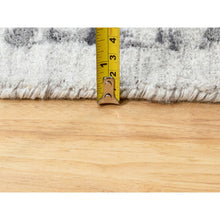 Load image into Gallery viewer, 8&#39;x10&#39;1&quot; Hand Knotted Grey Broken Persian Design Wool And Pure Silk Oriental Rug FWR372348