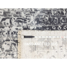 Load image into Gallery viewer, 8&#39;x10&#39;1&quot; Hand Knotted Grey Broken Persian Design Wool And Pure Silk Oriental Rug FWR372348