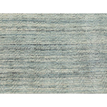 Load image into Gallery viewer, 10&#39;x10&#39; Seafoam Green Hand Loomed Variegated Textured Design Organic Wool Transitional Oriental Round Rug FWR372372