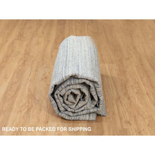 Load image into Gallery viewer, 9&#39;x11&#39;10&quot; Ivory Hand Loomed Variegated Textured Design Organic Wool Transitional Oriental Rug FWR372378