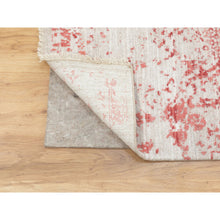 Load image into Gallery viewer, 6&#39;x9&#39;2&quot; Hand Knotted Pink Broken Persian Design Wool And Pure Silk Oriental Rug FWR372414