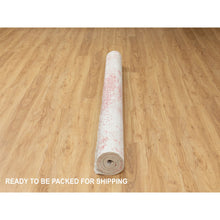 Load image into Gallery viewer, 6&#39;x9&#39;2&quot; Hand Knotted Pink Broken Persian Design Wool And Pure Silk Oriental Rug FWR372414