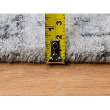 Load image into Gallery viewer, 6&#39;1&quot;x9&#39;2&quot; Grey Broken Persian Design Wool And Pure Silk Hand Knotted Oriental Rug FWR372564