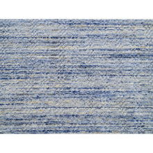 Load image into Gallery viewer, 12&#39;x12&#39; Silver-blue Hand Loomed Variegated Textured Design Organic Wool Transitional Oriental Round Rug FWR372594