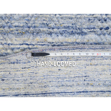 Load image into Gallery viewer, 12&#39;x12&#39; Silver-blue Hand Loomed Variegated Textured Design Organic Wool Transitional Oriental Round Rug FWR372594