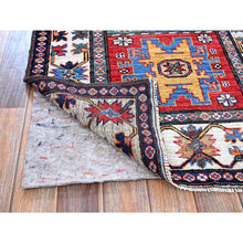 Load image into Gallery viewer, 2&#39;8&quot;x9&#39;2&quot; Crimson Red, Colorful Afghan Ersari With Turkish Knot, Caucasian Design Revival, Vegetable Dyes, Densely Woven, Hand Knotted, Soft Wool, Runner, Oriental Rug FWR3720