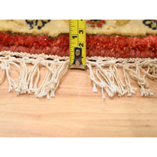 Load image into Gallery viewer, 7&#39;9&quot;x7&#39;9&quot; Red Karajeh Design Hand Knotted Pure Wool Oriental Round Rug FWR372792