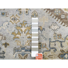Load image into Gallery viewer, 6&#39;2&quot;x11&#39;8&quot; Gray Karajeh Design Pure Wool Hand Knotted Oriental Gallery Size Wide Runner Rug FWR372816